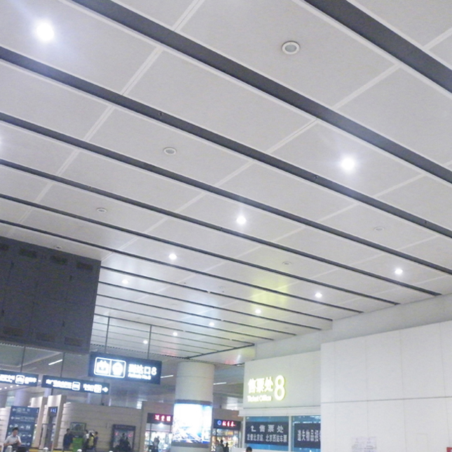 595*595 Modern Acoustic Aluminum Suspended Roof Metal Ceiling