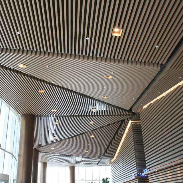 0.4-2.0mm Metal Aluminum Baffle Ceiling Tiles Decorative Insulation