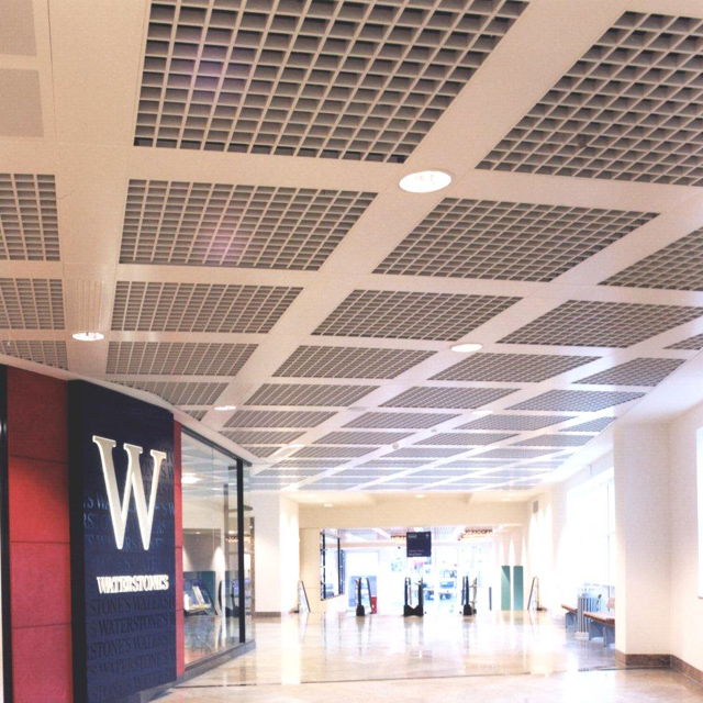 Aluminum Coffered Drop Down Grid Ceiling Tiles Covers