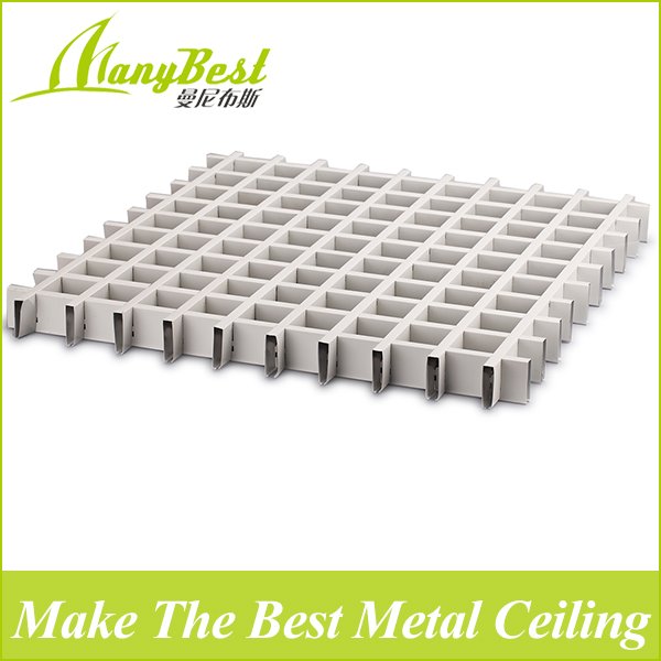 Aluminum Replacement Modern White Grid Ceiling Tiles