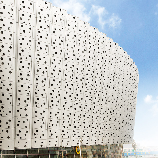New High Quality Fireproof China Custom Perforated Exterior Aluminum Curtain Wall Panel