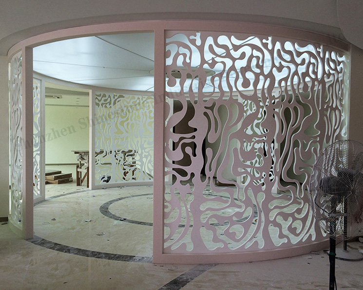 New Design Aluminum Hotel Lobby Room Interior Decorative Partition for Restaurant