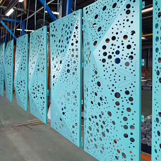 Metal decorative curtain wall punching aluminum veneer Panel with CE SGS
