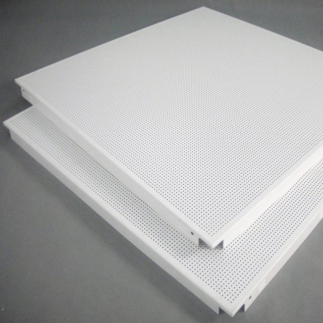 Aluminum False Plain Perforated Metal Ceiling panel 60*60 Clip in